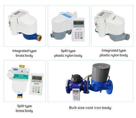 IP68 Wireless STS Keypad Type Prepaid Token Water Meter with Vending Software