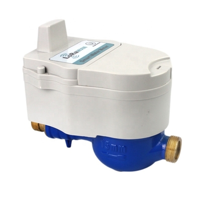 Wireless Remote Water Meter Reading Post Paid Brass Body Water Meter with Valve Lorawan